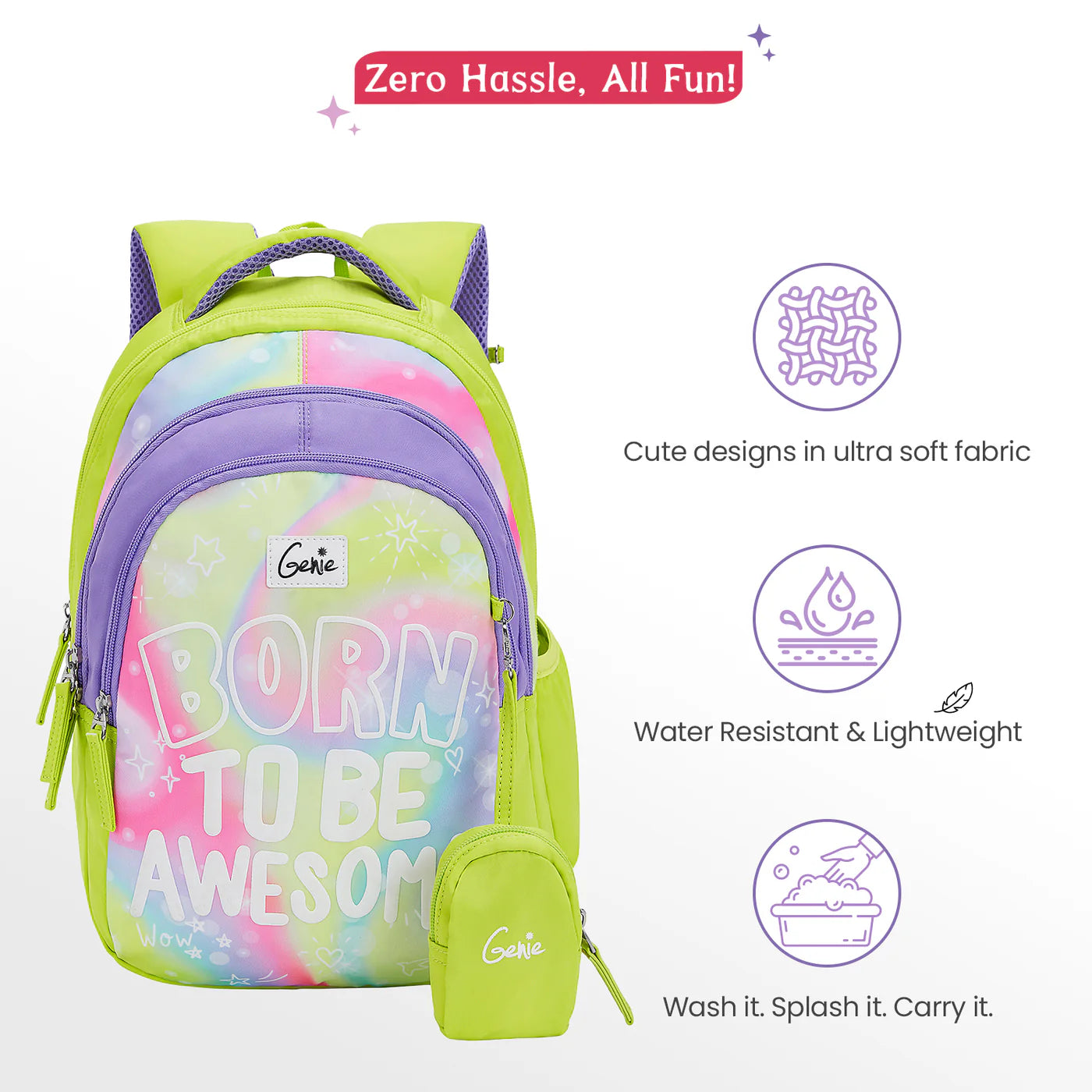 GENIE Awesome Small Backpack for Kids 20L