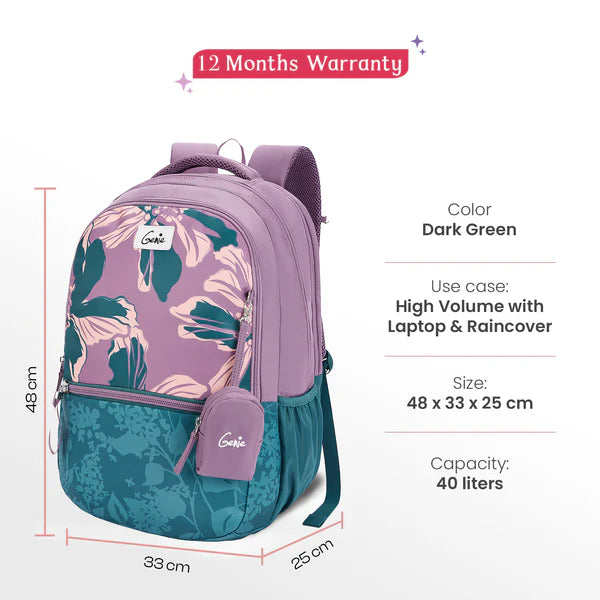 Genie Noah 40L Laptop Backpack With Raincover
