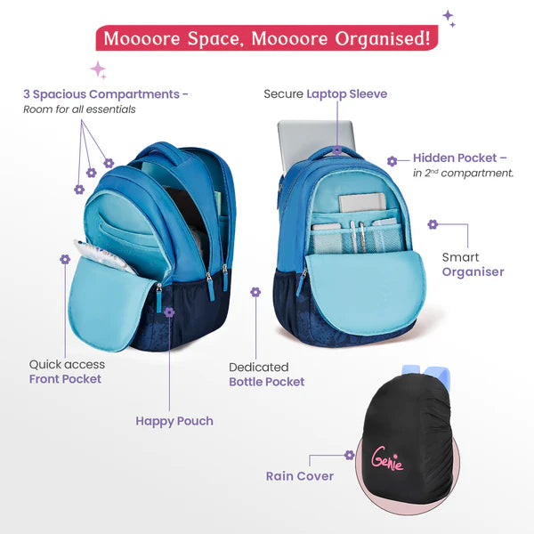 Genie Noah 40L Laptop Backpack With Raincover