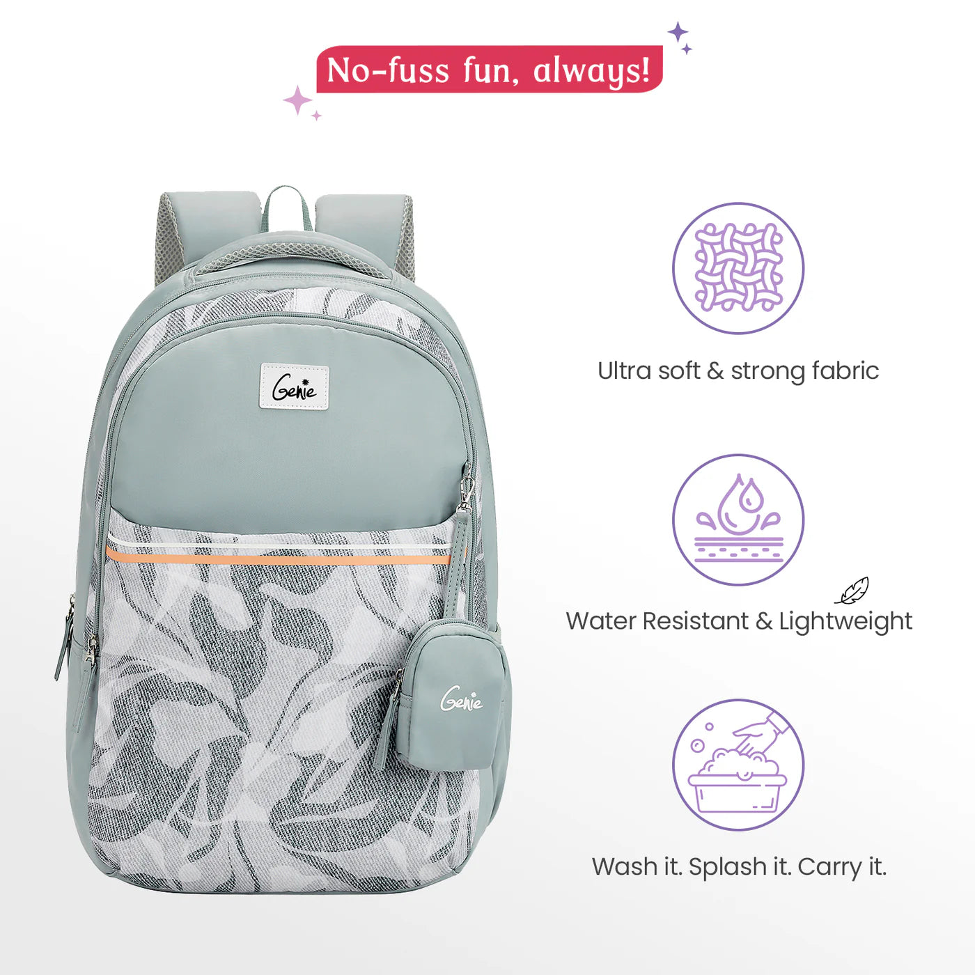 Genie Zuri 40L Laptop Backpack With Raincover