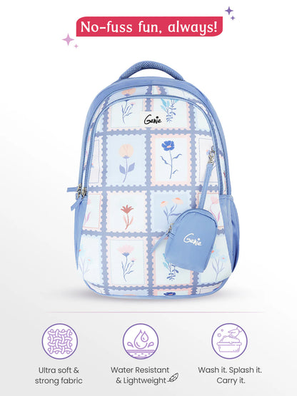 Liora 36L School Backpack - Pearl Blue