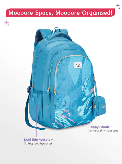Sea Bloom 36L School Backpack - Steel Blue