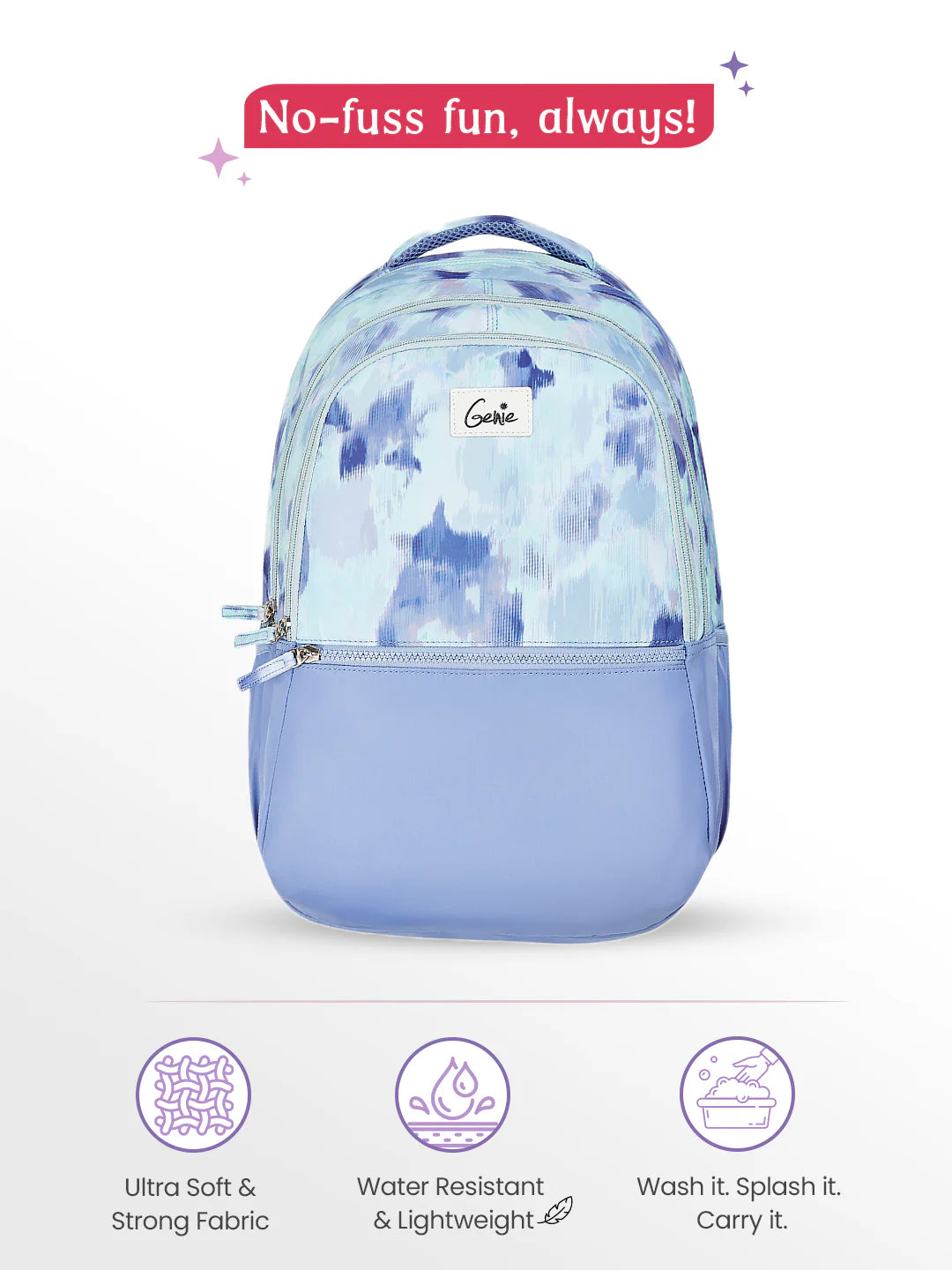 Serena 36L Laptop Backpack With Raincover - Pearl Blue