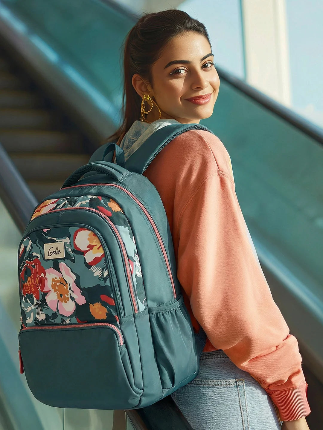 Diasora 36L Laptop Backpack With Raincover - Dark Green
