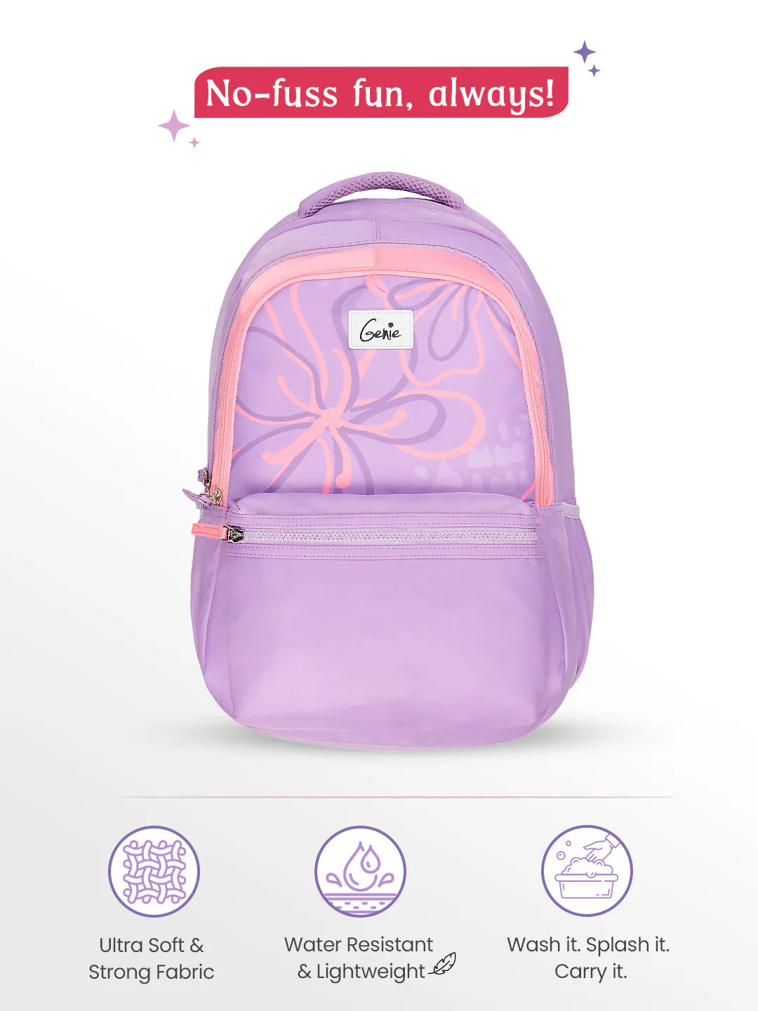 Rosalin 36L Laptop Backpack With Raincover - Lavender