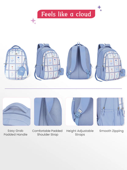 Liora 36L School Backpack - Pearl Blue