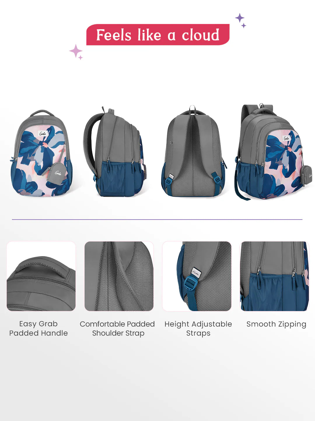 NightFern 36L School Backpack - Blue