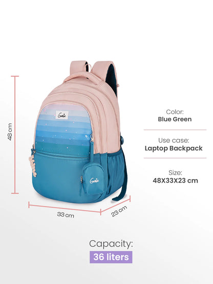 Celestia 36L Laptop Backpack - Bluish green
