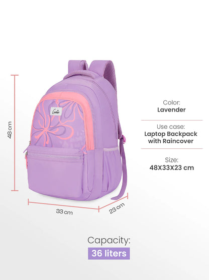 Rosalin 36L Laptop Backpack With Raincover - Lavender