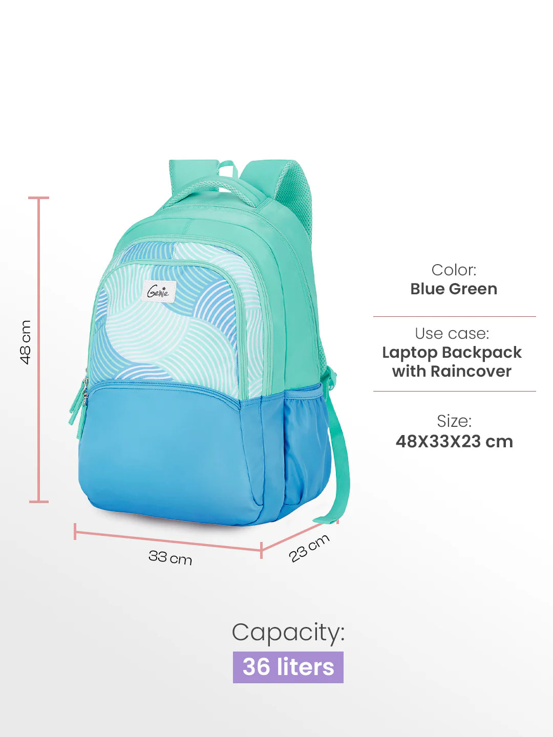 Camoflow 36L Laptop Backpack With Raincover - Blue