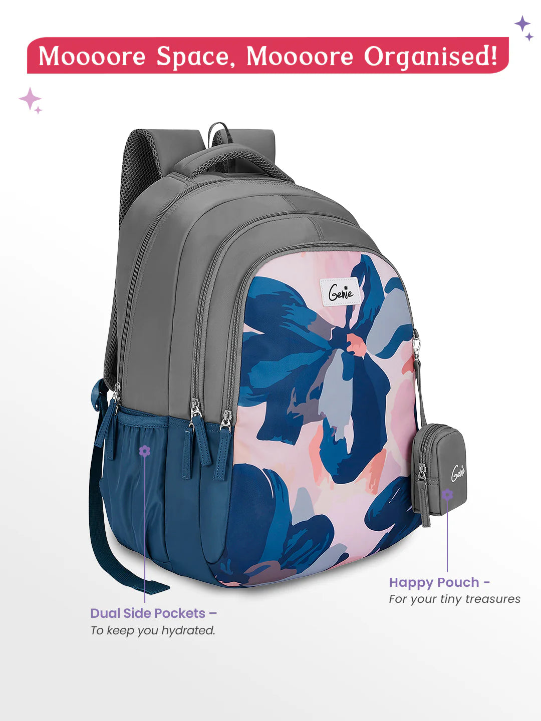 NightFern 36L School Backpack - Blue