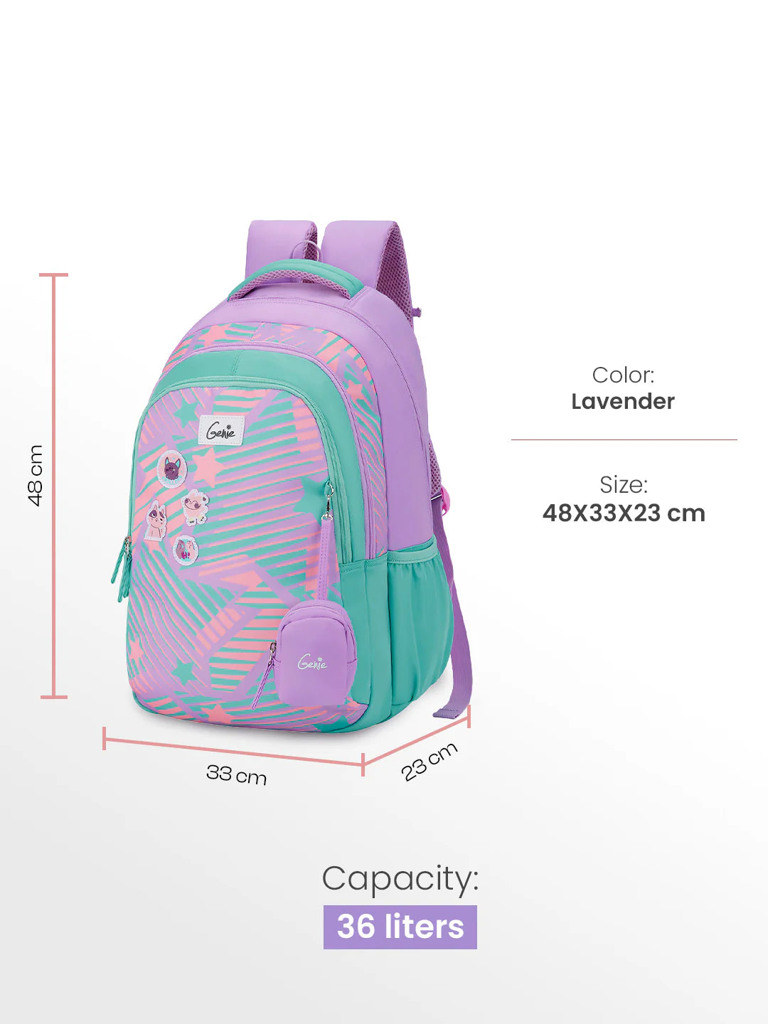 Sparkit 36L School Backpack - Lavender