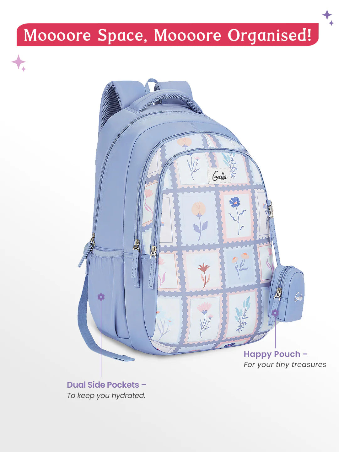 Liora 36L School Backpack - Pearl Blue