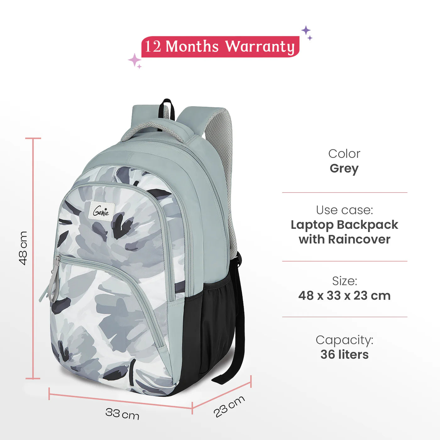 Genie RUBY 36L  Laptop Backpack