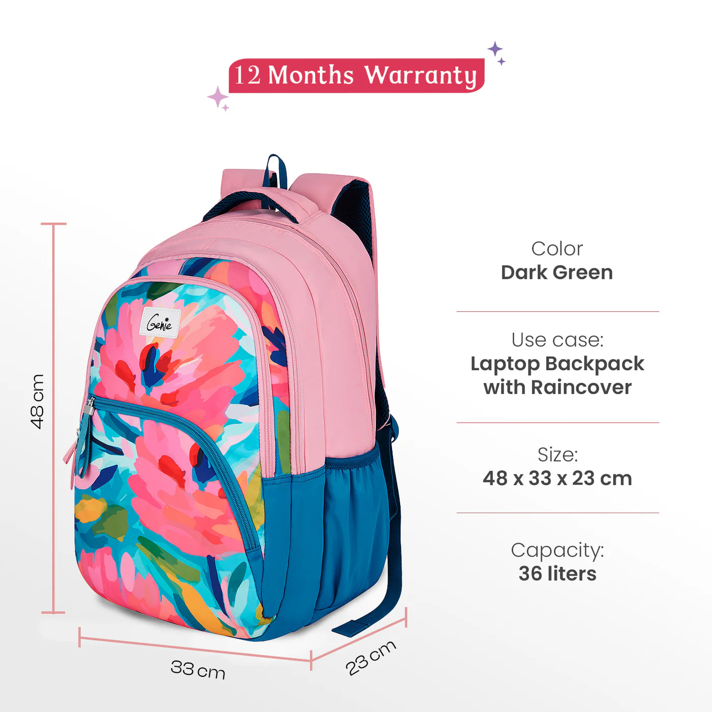Genie RUBY 36L  Laptop Backpack