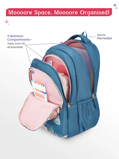 Aurela 36L School Backpack - Dark Green