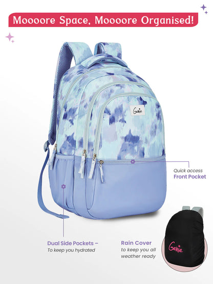 Serena 36L Laptop Backpack With Raincover - Pearl Blue