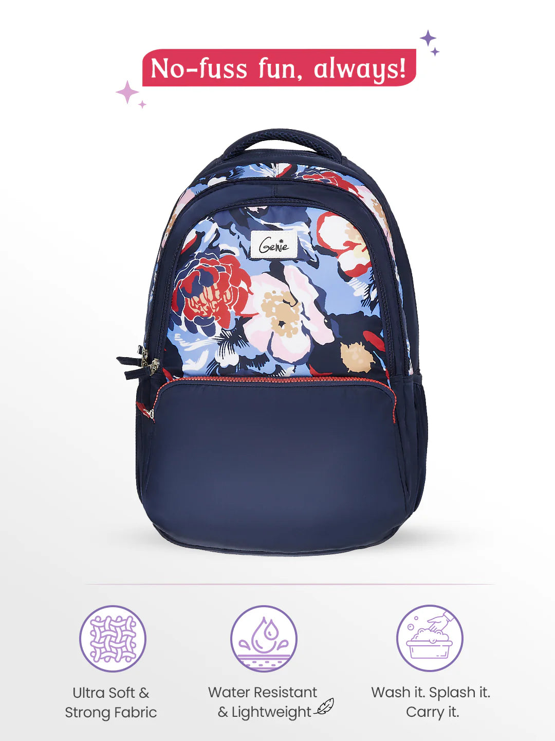 Diasora 36L Laptop Backpack With Raincover - Navy Blue