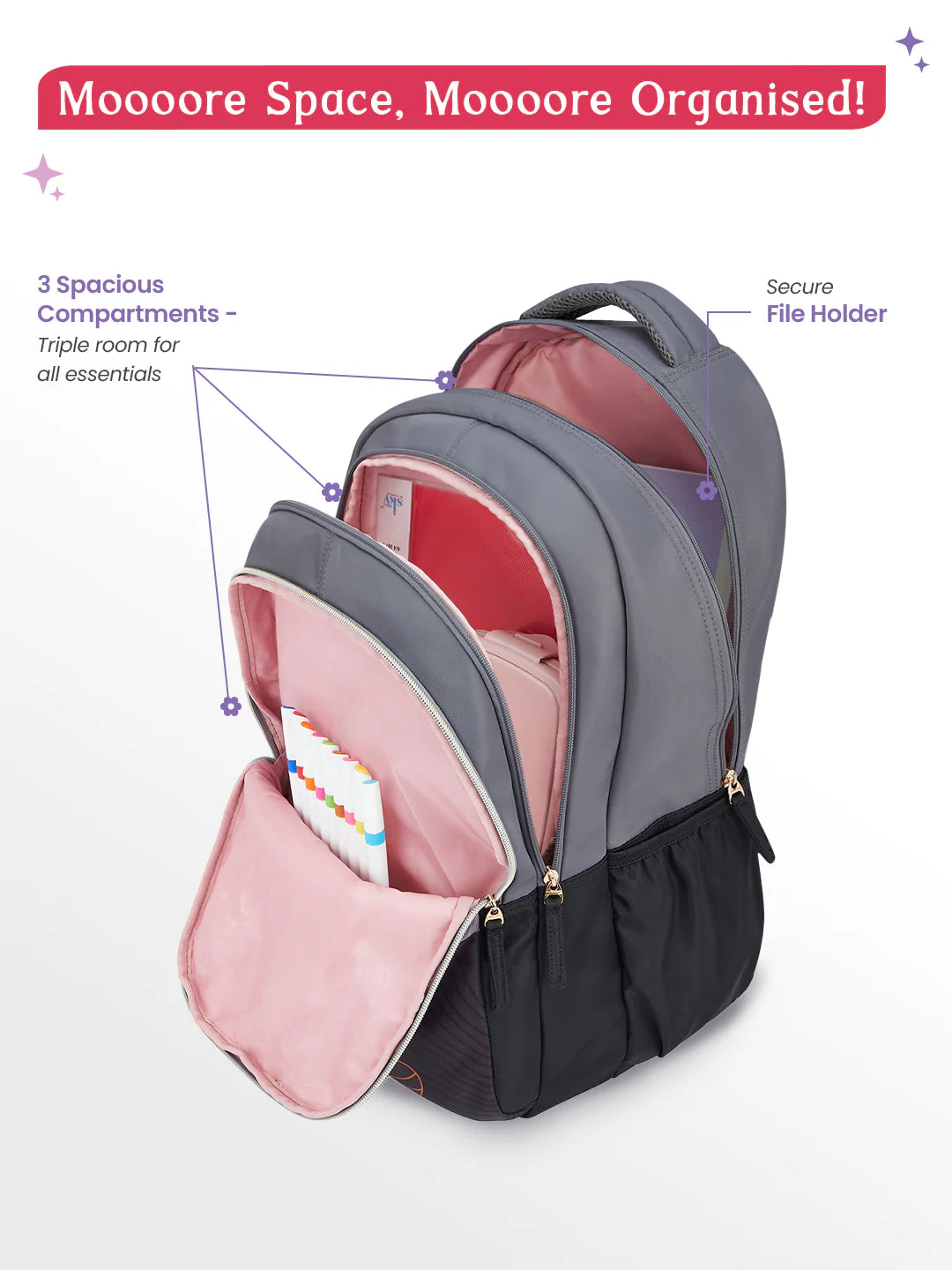 Emberlit 36L School Backpack - Black