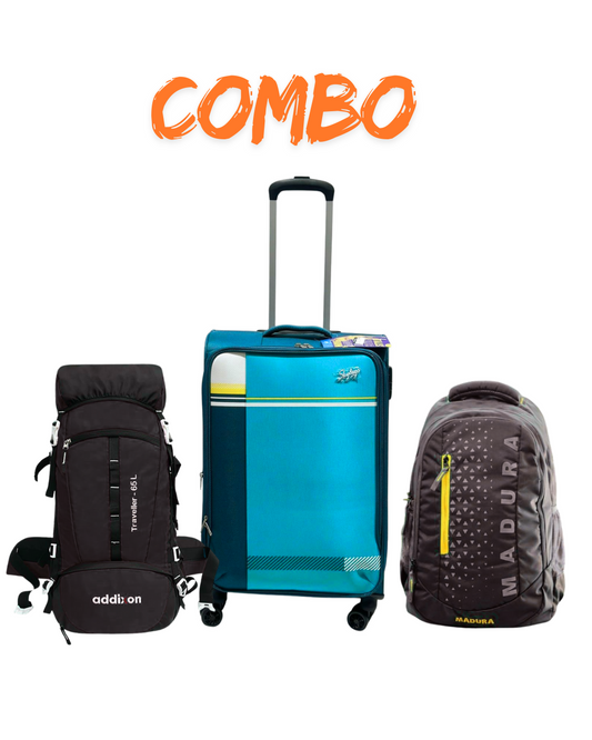 COMBO 01- BACKPACK ,STROLLY AND TREKKING BAG