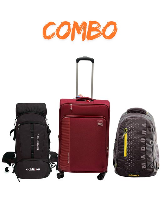 COMBO 04 - BACKPACK ,STROLLY AND TREKKING BAG