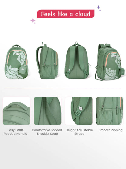 Mira 36L School Backpack - Sage Green