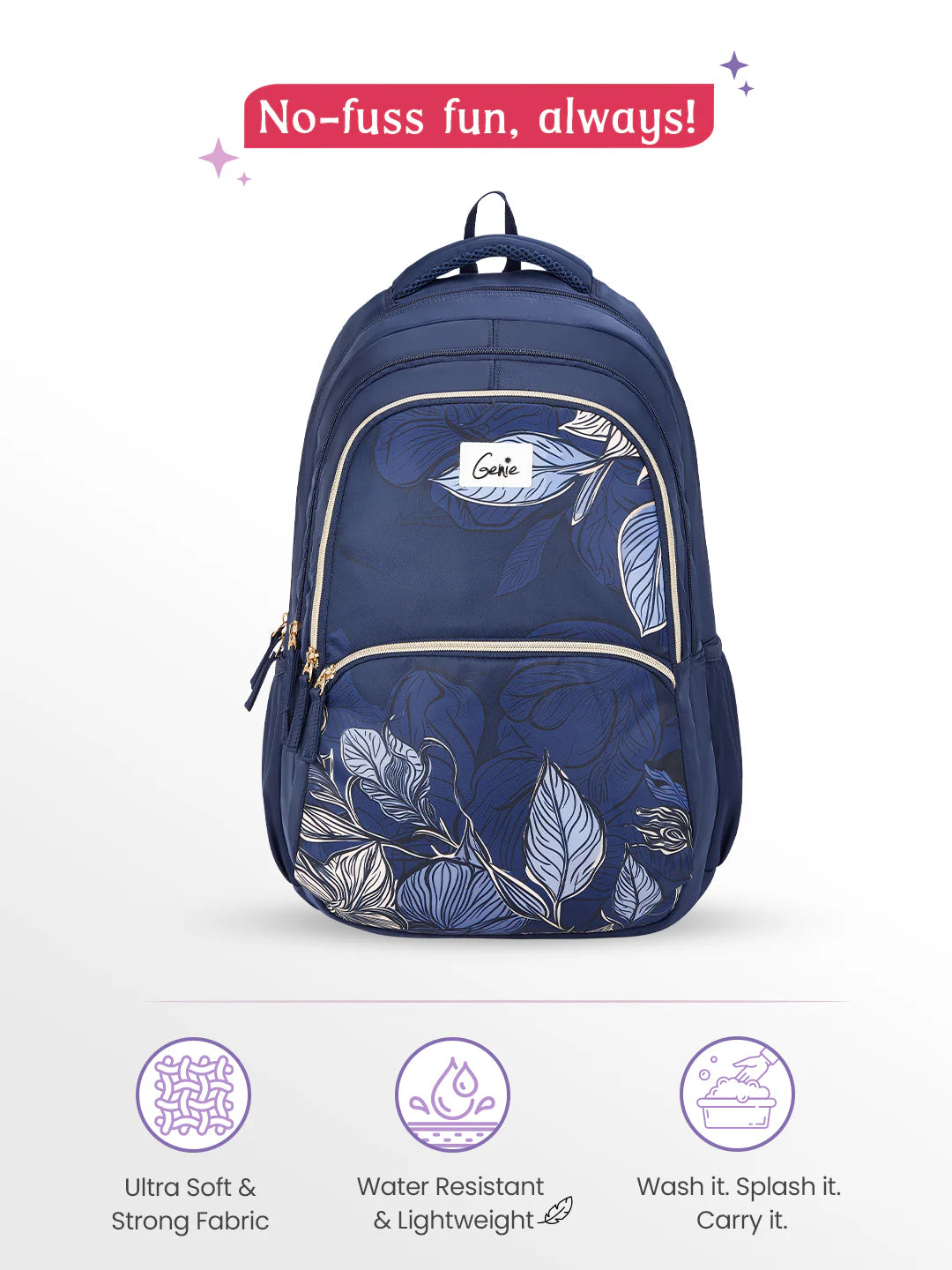 Canopy 36L Laptop Backpack With Raincover - Navy Blue