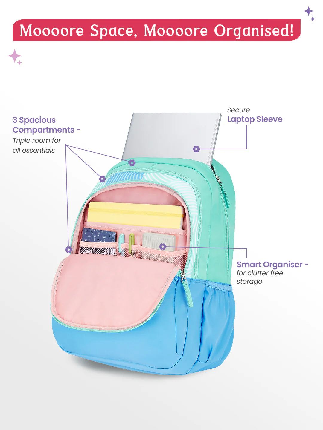 Camoflow 36L Laptop Backpack With Raincover - Blue