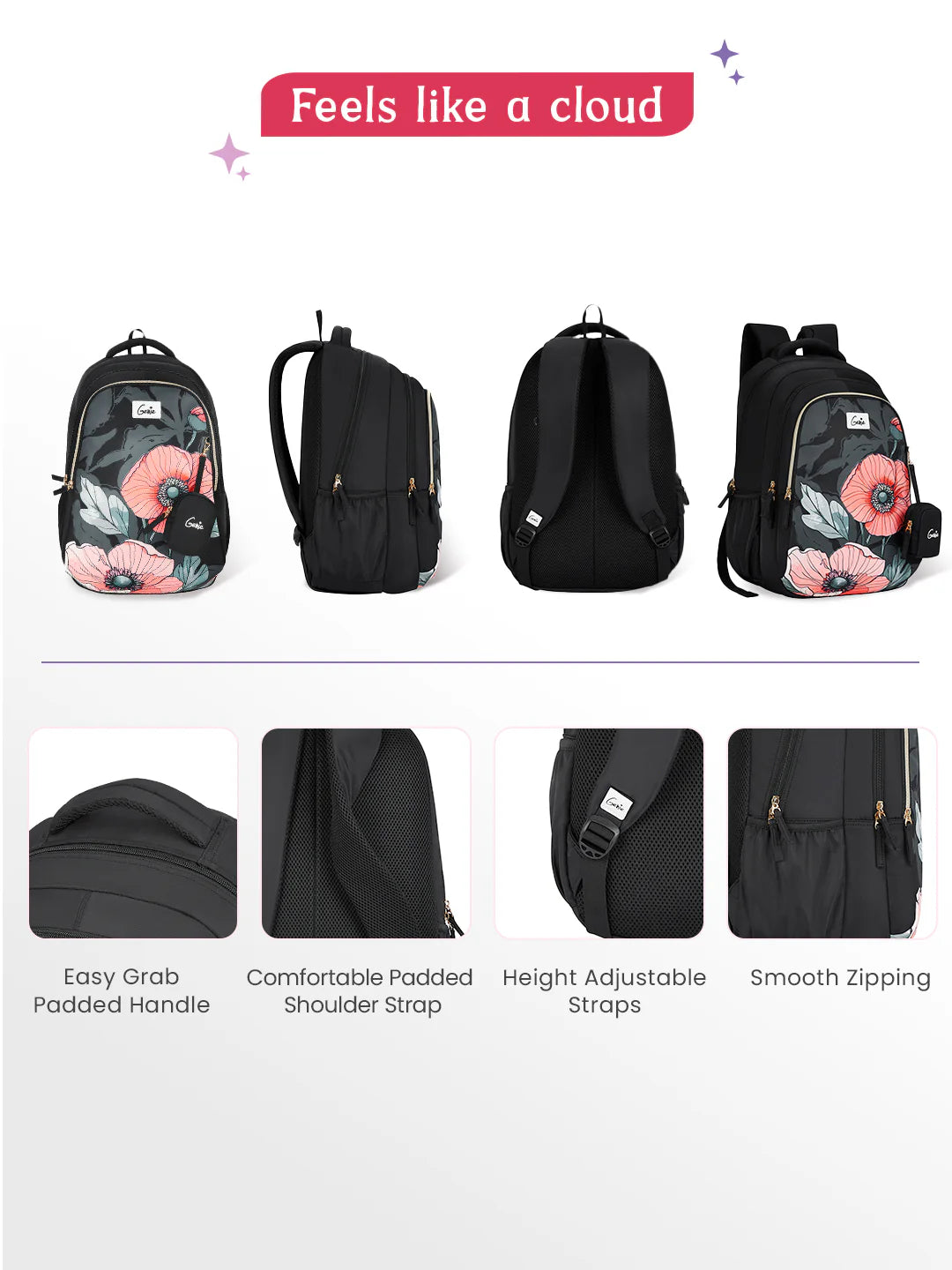 Aurela 36L School Backpack - Black
