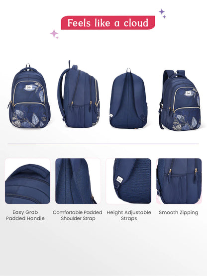 Canopy 36L Laptop Backpack With Raincover - Navy Blue