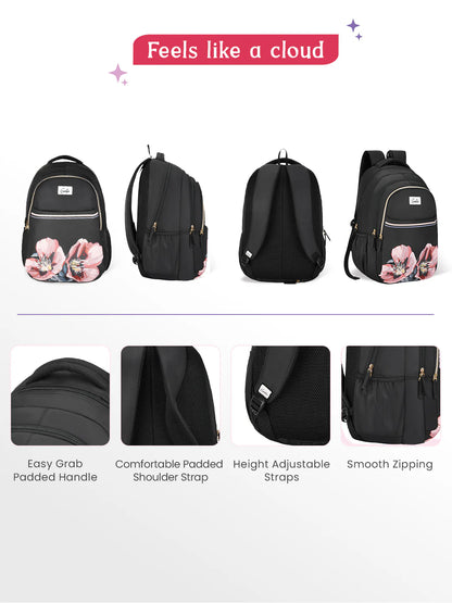 Evepetal 36L Laptop Backpack With Raincover - Black