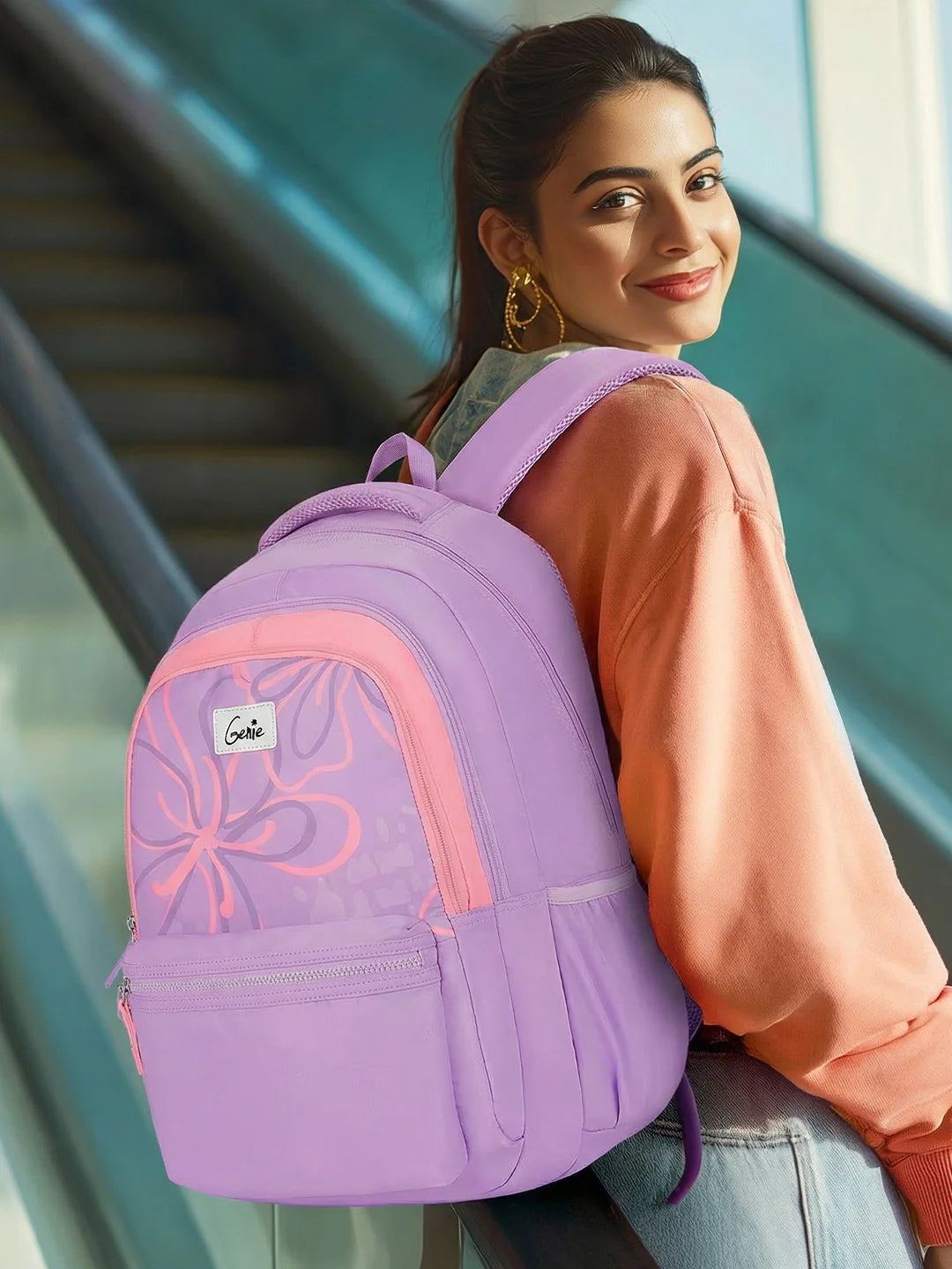 Rosalin 36L Laptop Backpack With Raincover - Lavender