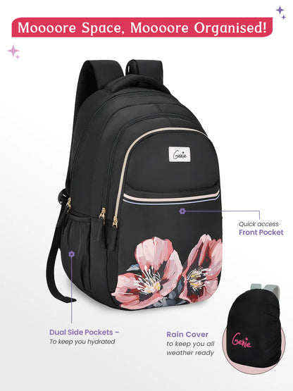 Evepetal 36L Laptop Backpack With Raincover - Black